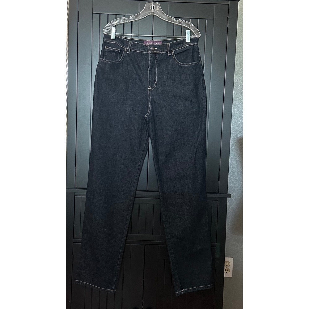 Gloria Vanderbilt Amanda Jeans Women 12 Long Blue High Rise Straight Leg Classic